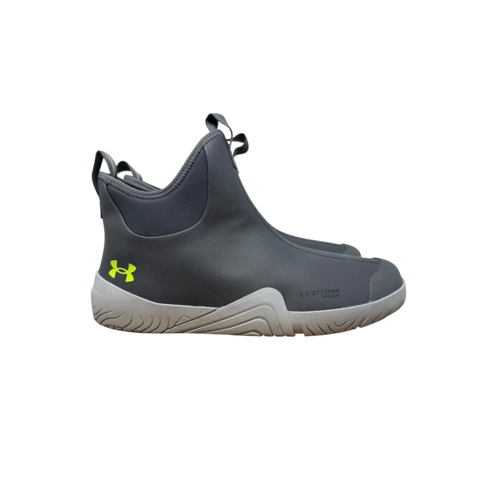 Under Armour Storm Proof deck Boots Mens 11 Grey Neon Waterproof 3026906-101